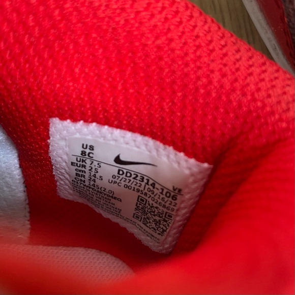 Nike Dunk High PS 'Championship Red' Shoes Toddler Size 8c - Picture 9 of 10